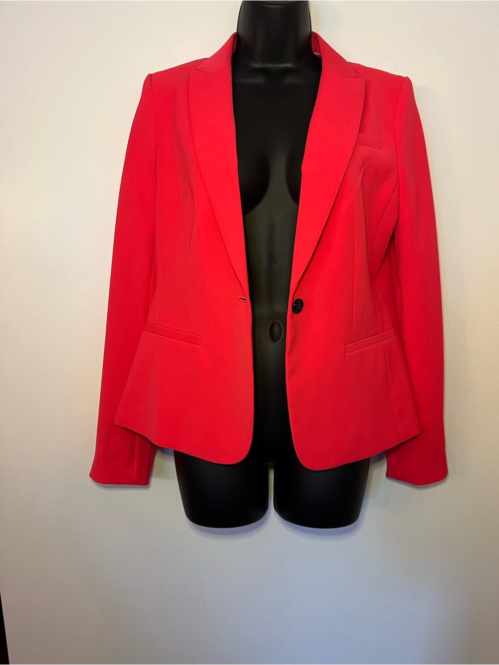 Banana Republic Bright Red Single-Button Blazer